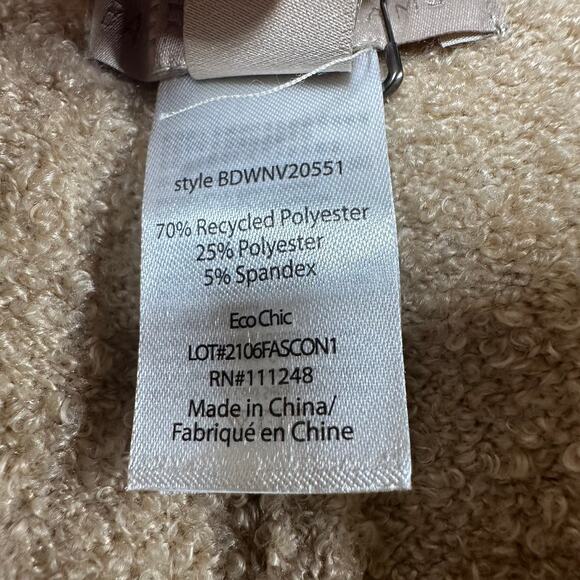 Barefoot Dreams NWOT Ecochic Jogger Pant Soft Camel Size L Ribbed Elastic Waist - Picture 4 of 8